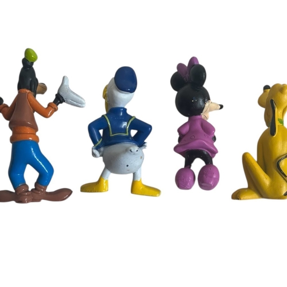Disney Colorful Character Figurine Set of four Pluto Goofy Donald Minney - Picture 2 of 6